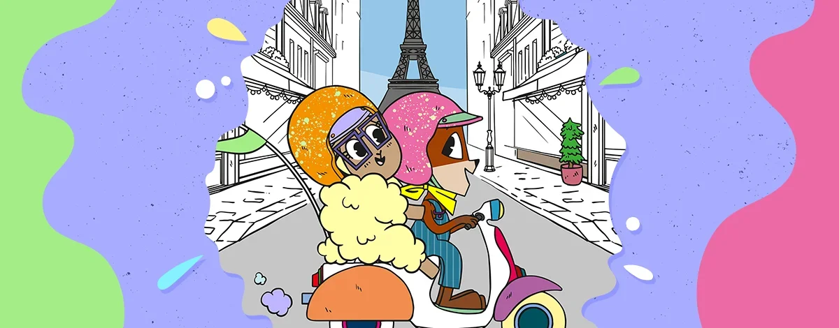Coloring Fun with Fox and Sheep: Make your own pictures with brushes, colours and patterns.