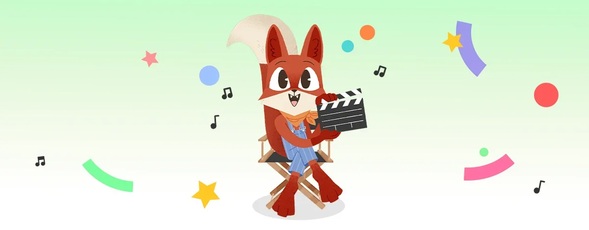 Movie Adventure: Combine characters, backgrounds and music to make your own movie.