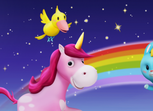 Unicorn Glitterluck – style your own unicorn and jump through magical worlds