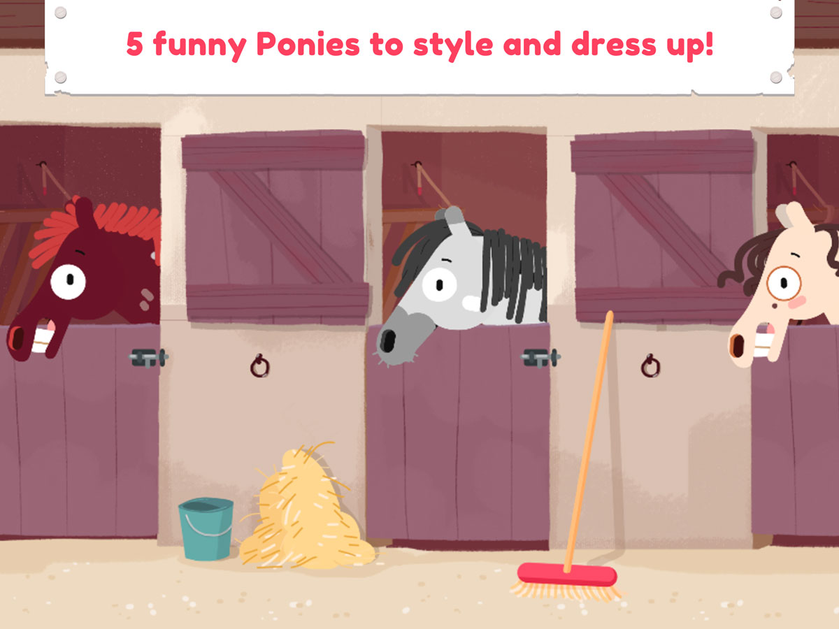 Pony Style Box App for Kids – five funny ponies to style and dress up