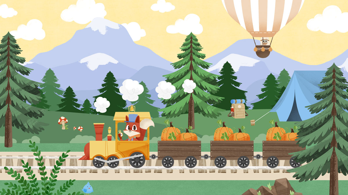 Little Fox Train Adventures | Fox and Sheep Apps for Kids