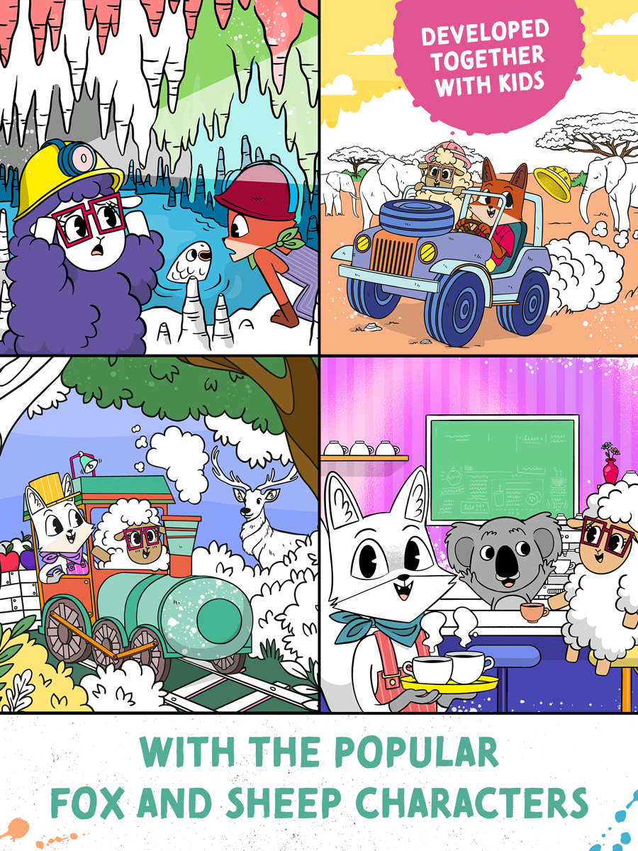 Coloring Fun with Fox And Sheep – Kids App Screenshot 05